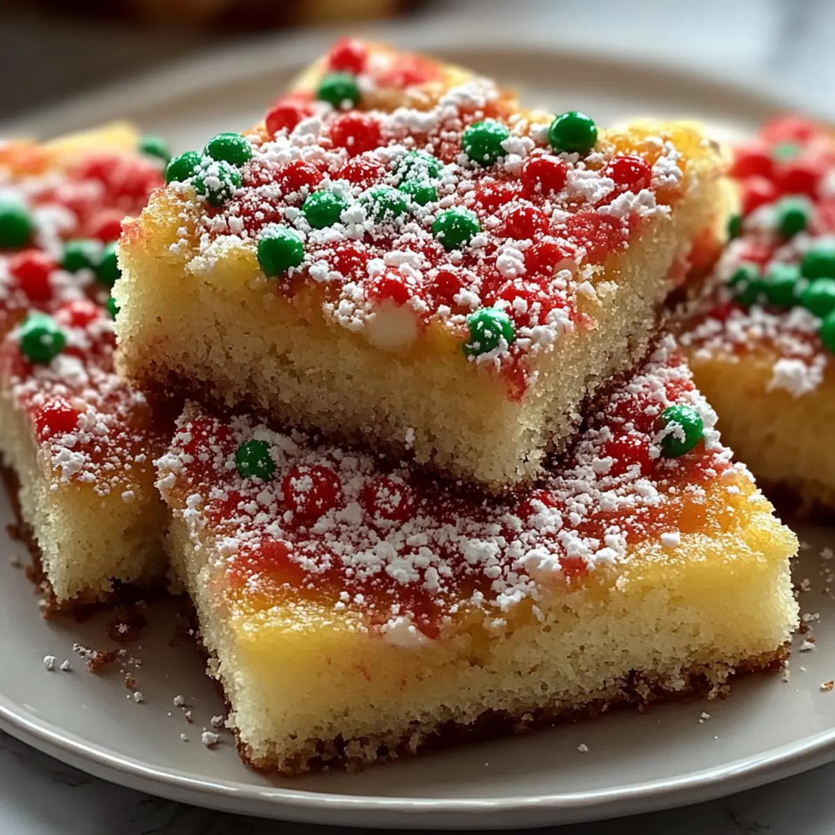 Festive Christmas Sugar Cookie Bars