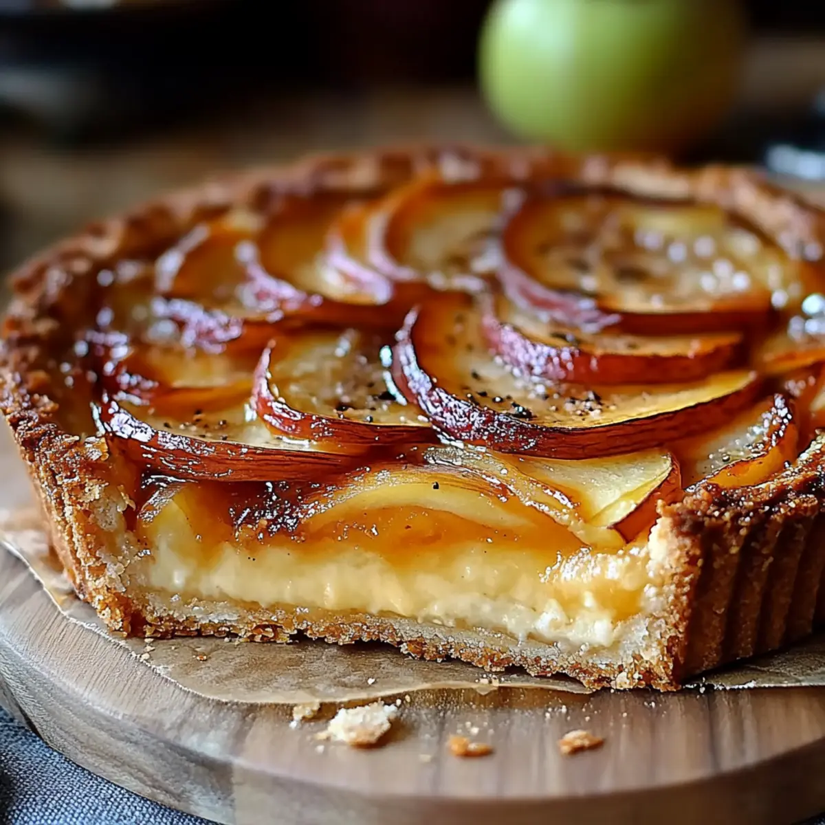 French Custard Pie with Apples