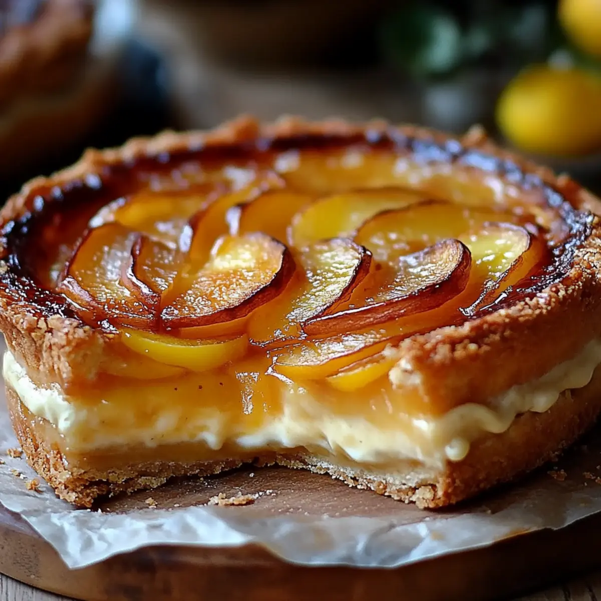 French Custard Pie with Apples