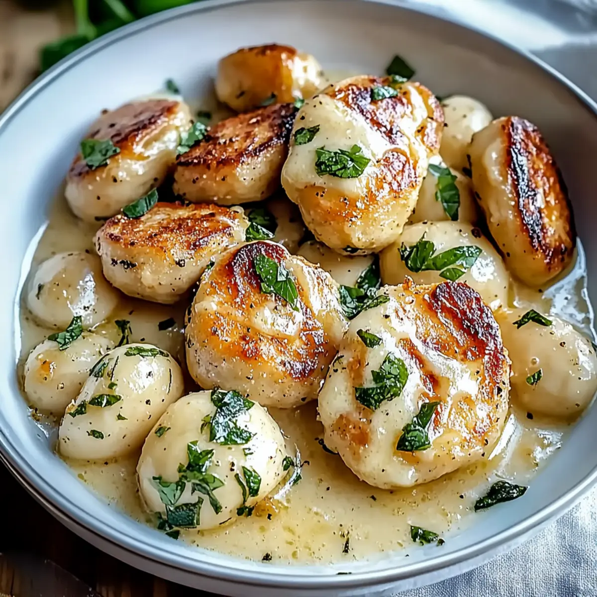 Garlic Chicken Gnocchi Skillet