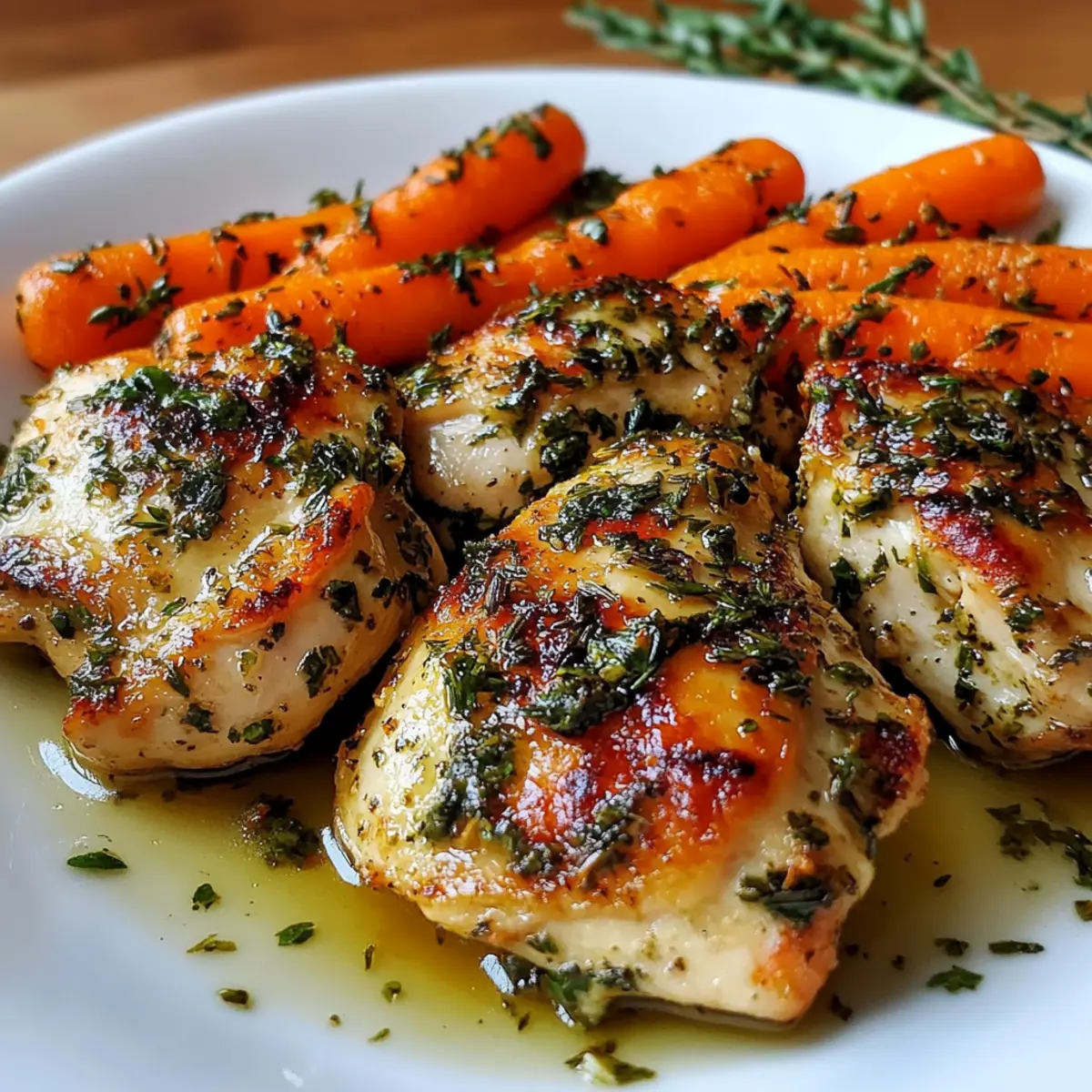 Garlic Herb Chicken & Carrot Plate