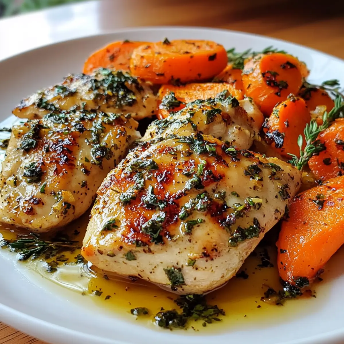 Garlic Herb Chicken & Carrot Plate