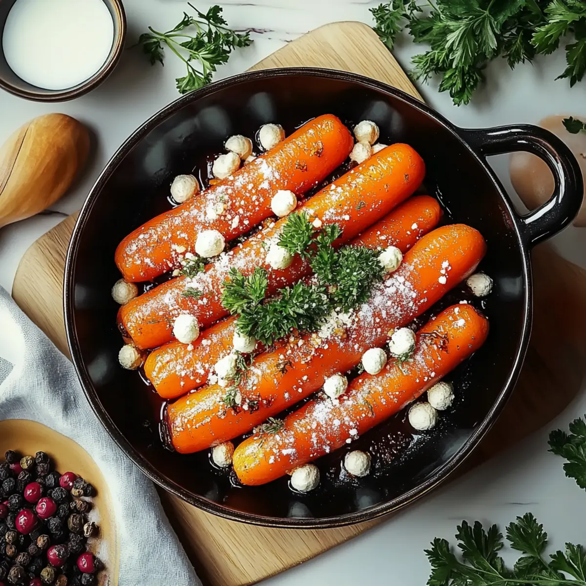Honey Garlic Butter Roasted Carrots