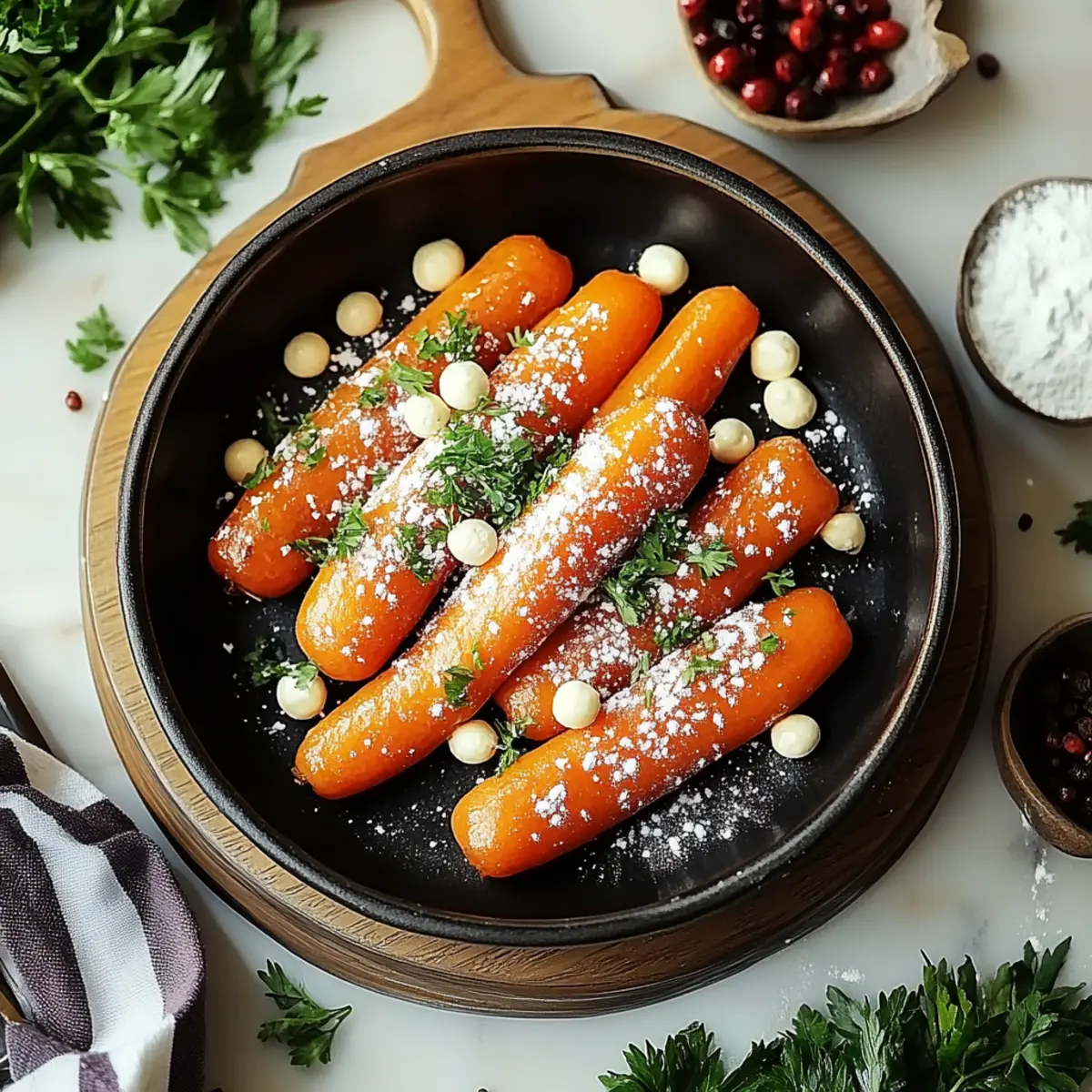 Honey Garlic Butter Roasted Carrots
