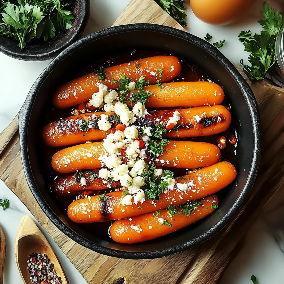Honey Garlic Butter Roasted Carrots