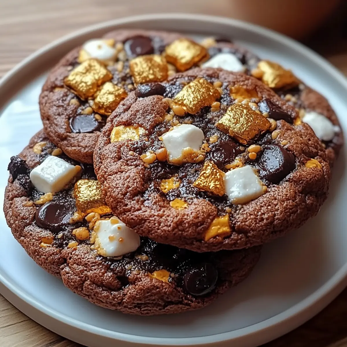 Hot Chocolate Cookies with Mini Marshmallows