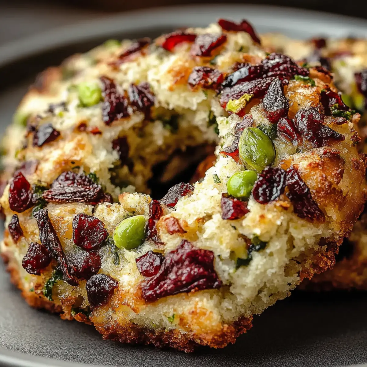 Pistachio Cranberry Wreath Cookies