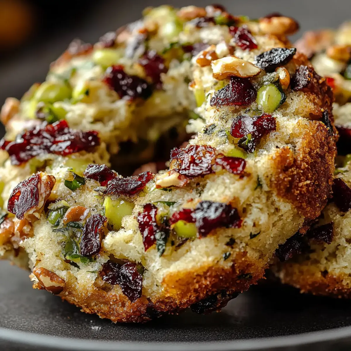 Pistachio Cranberry Wreath Cookies