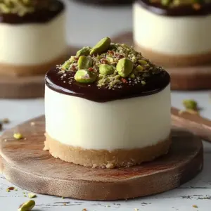Pistachio and Coffee Mini Cheesecakes