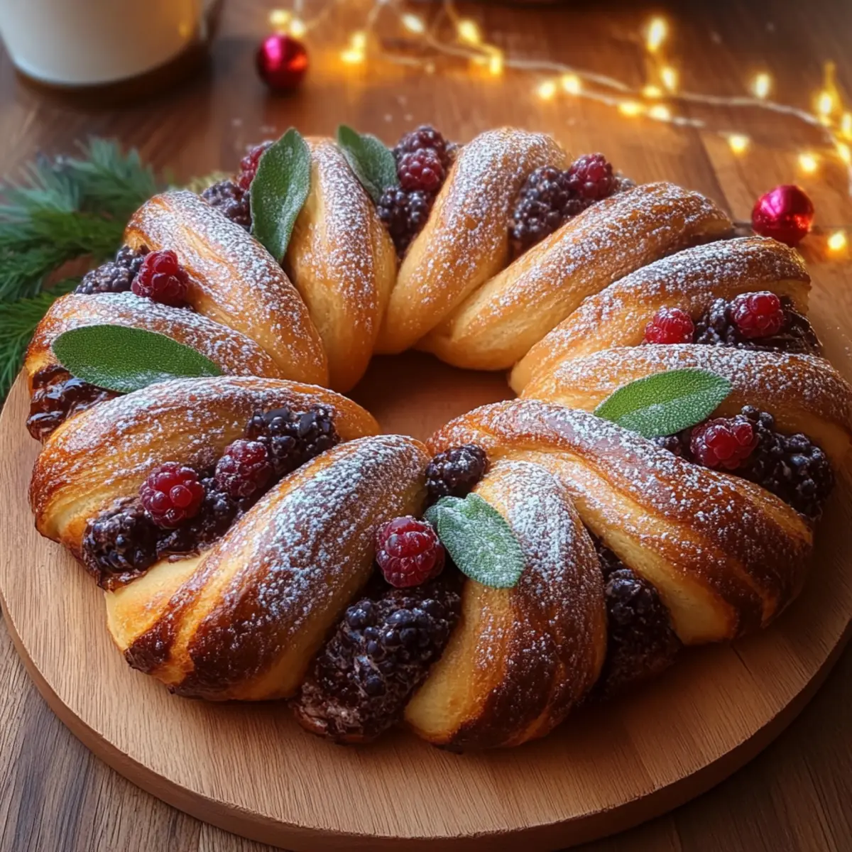Puff Pastry Crown Filled with Chocolate
