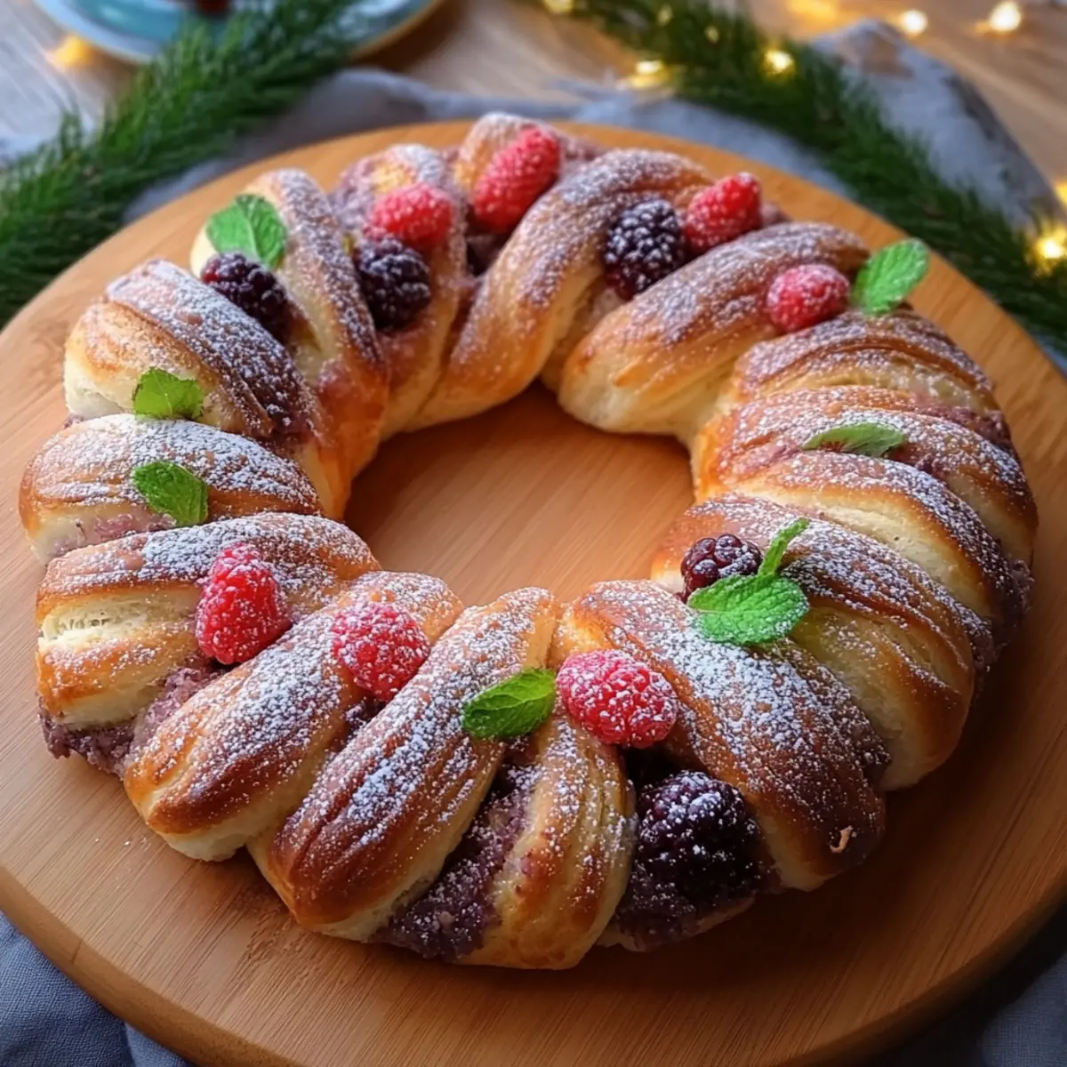 Puff Pastry Crown Filled with Chocolate