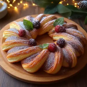 Puff Pastry Crown Filled with Chocolate