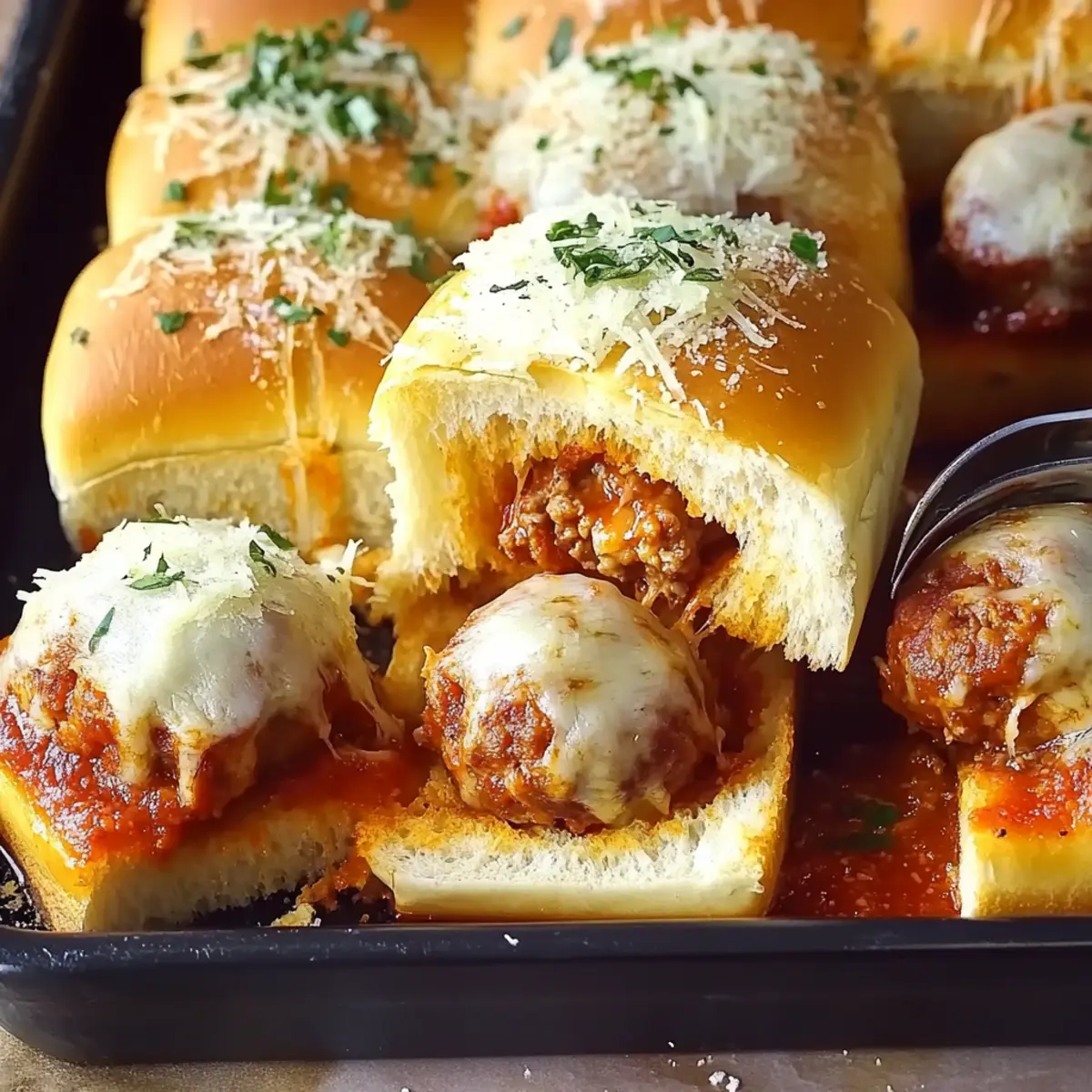 Pull-Apart Meatball Sliders