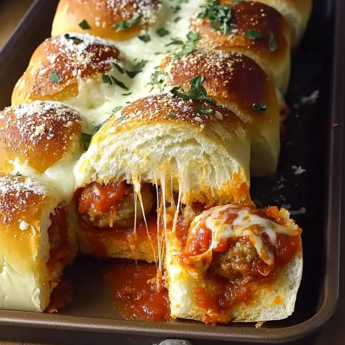 Pull-Apart Meatball Sliders