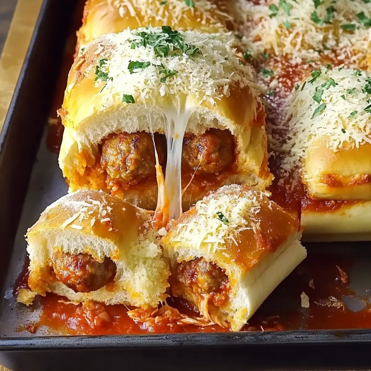 Pull-Apart Meatball Sliders