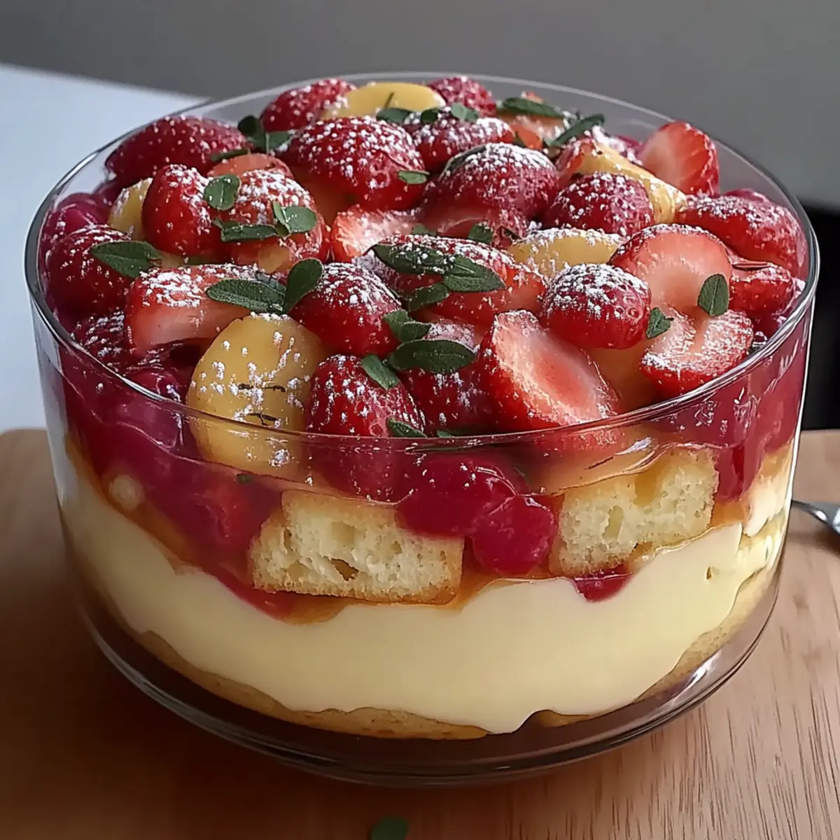 Raspberry and Almond Trifle