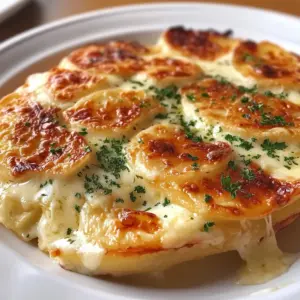 Roasted Garlic Potatoes au Gratin