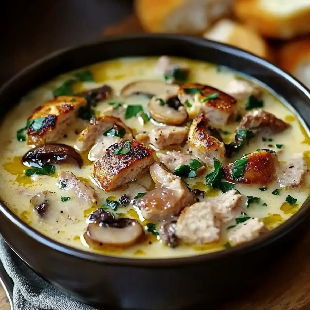 Rotisserie Chicken Mushroom Soup