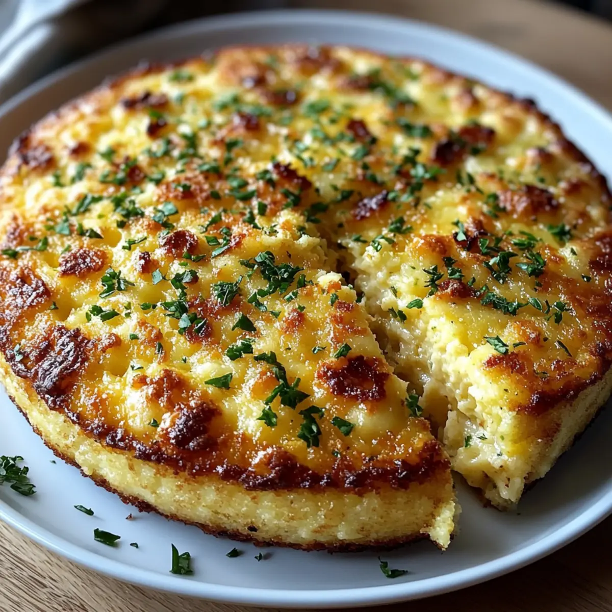 Savory Baked Corn Pudding with Cheddar and Herbs