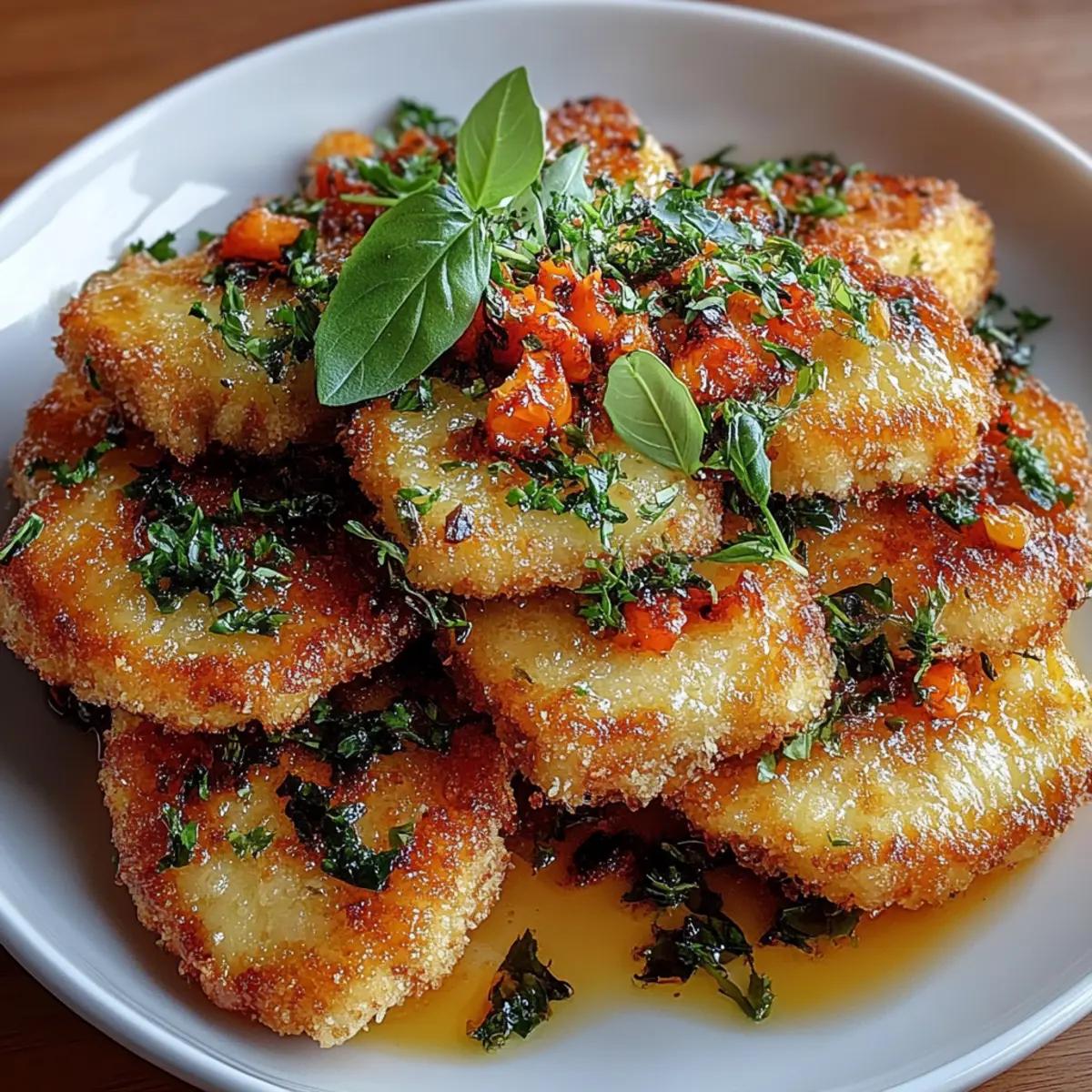 Savory Crispy Fried False with Zesty Herb Infusion