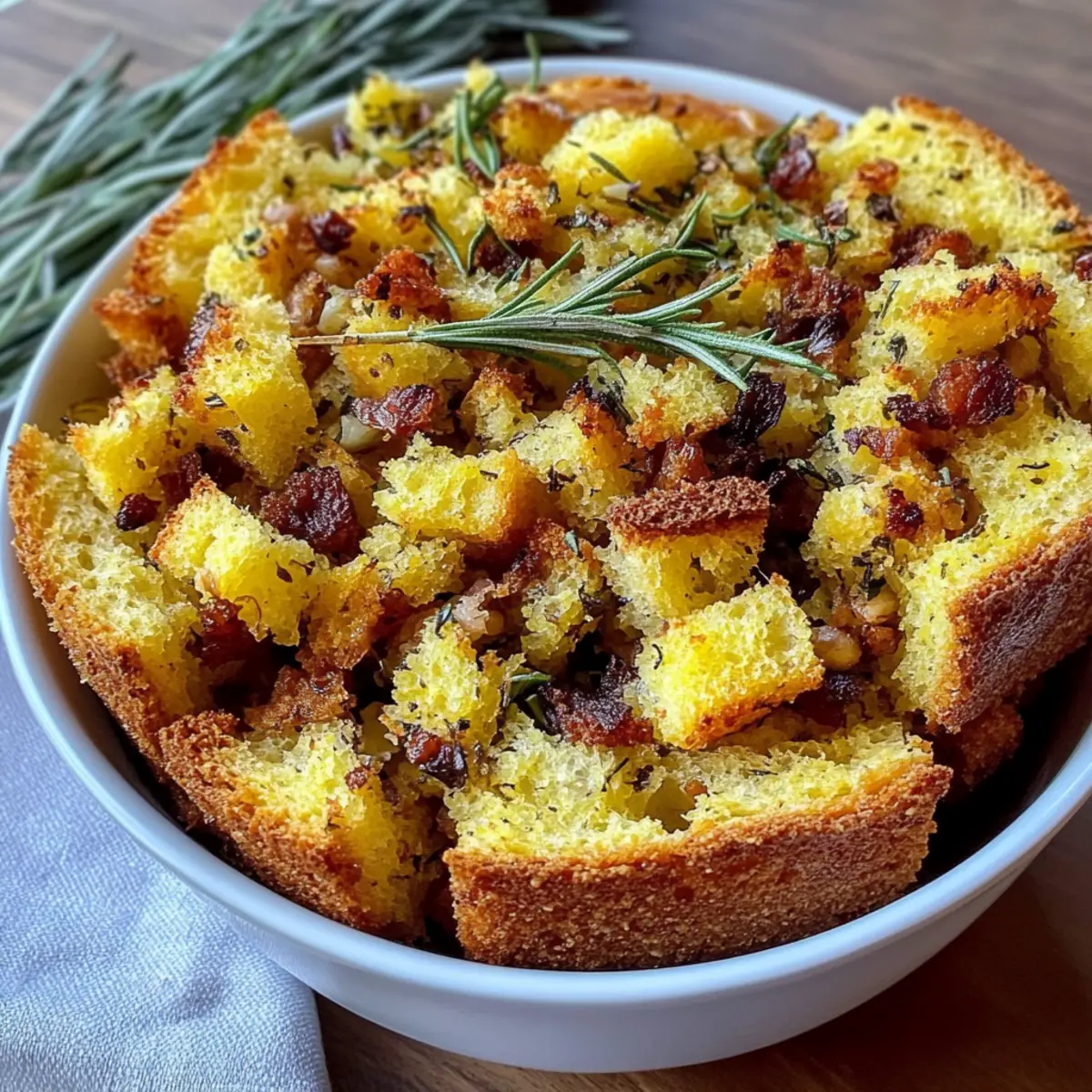 Savory Herb-Infused Baked Cornbread Stuffing