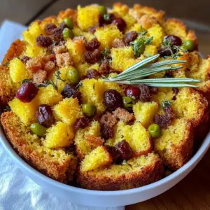 Savory Herb-Infused Baked Cornbread Stuffing