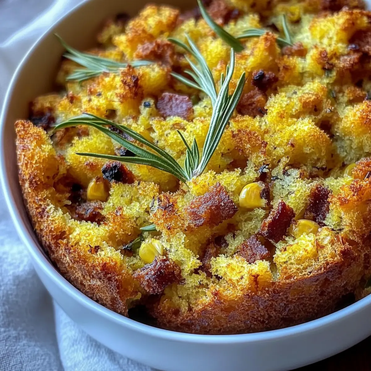 Savory Herb-Infused Baked Cornbread Stuffing