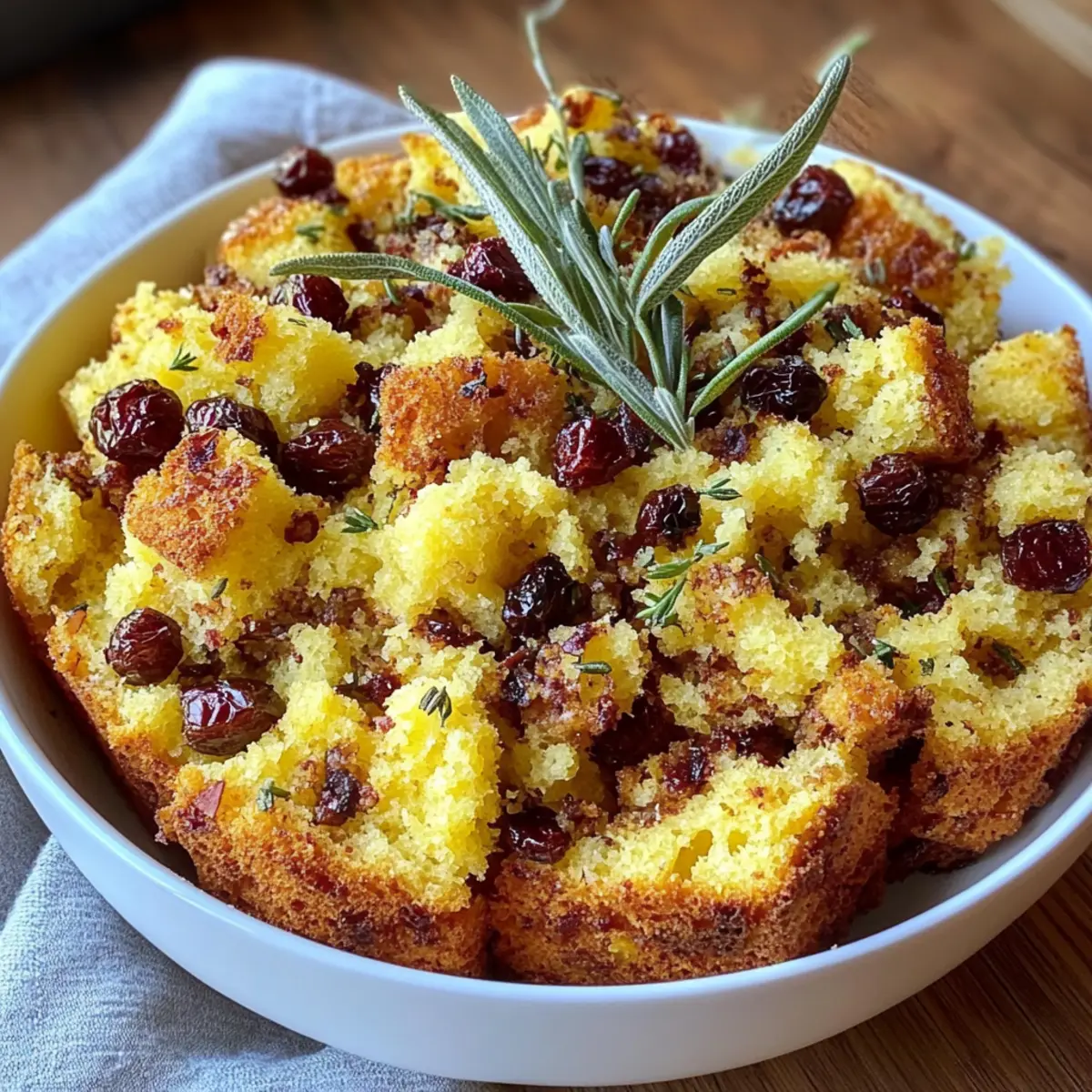 Savory Herb-Infused Baked Cornbread Stuffing