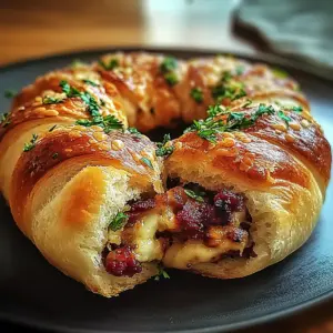 Savory Turkey and Cranberry Crescent Ring