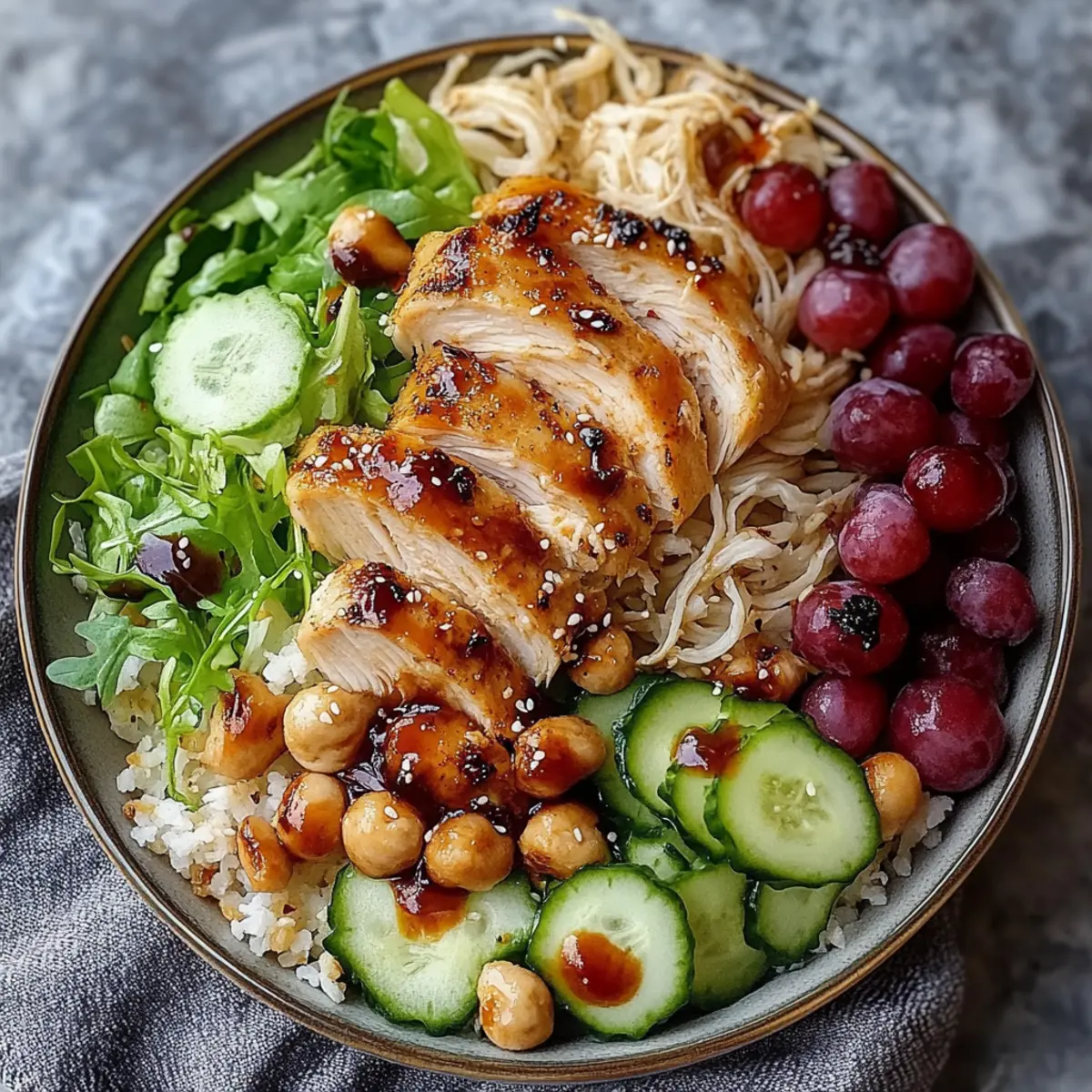 Sesame Chicken and Chickpea Salad