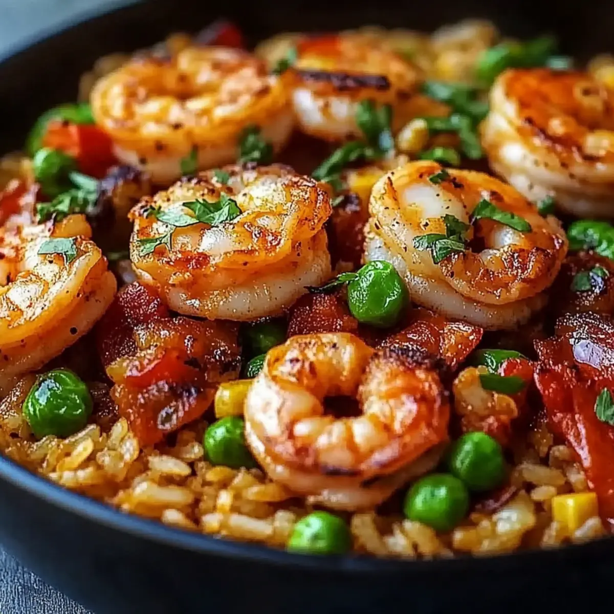 Shrimp Dirty Rice with Bell Peppers & Spice