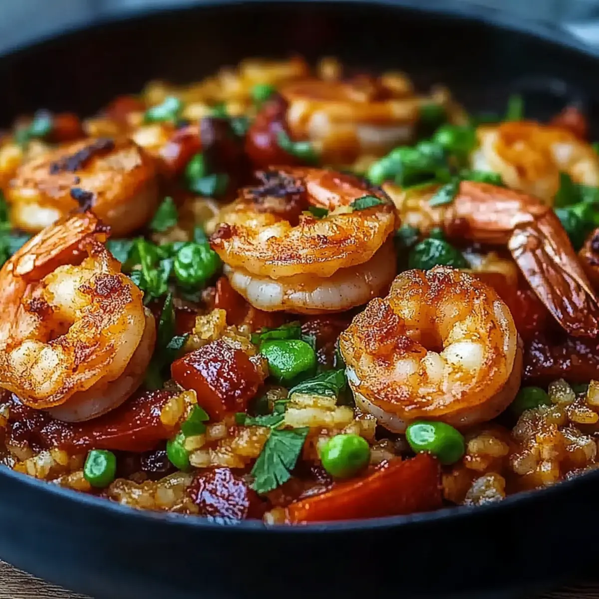 Shrimp Dirty Rice with Bell Peppers & Spice