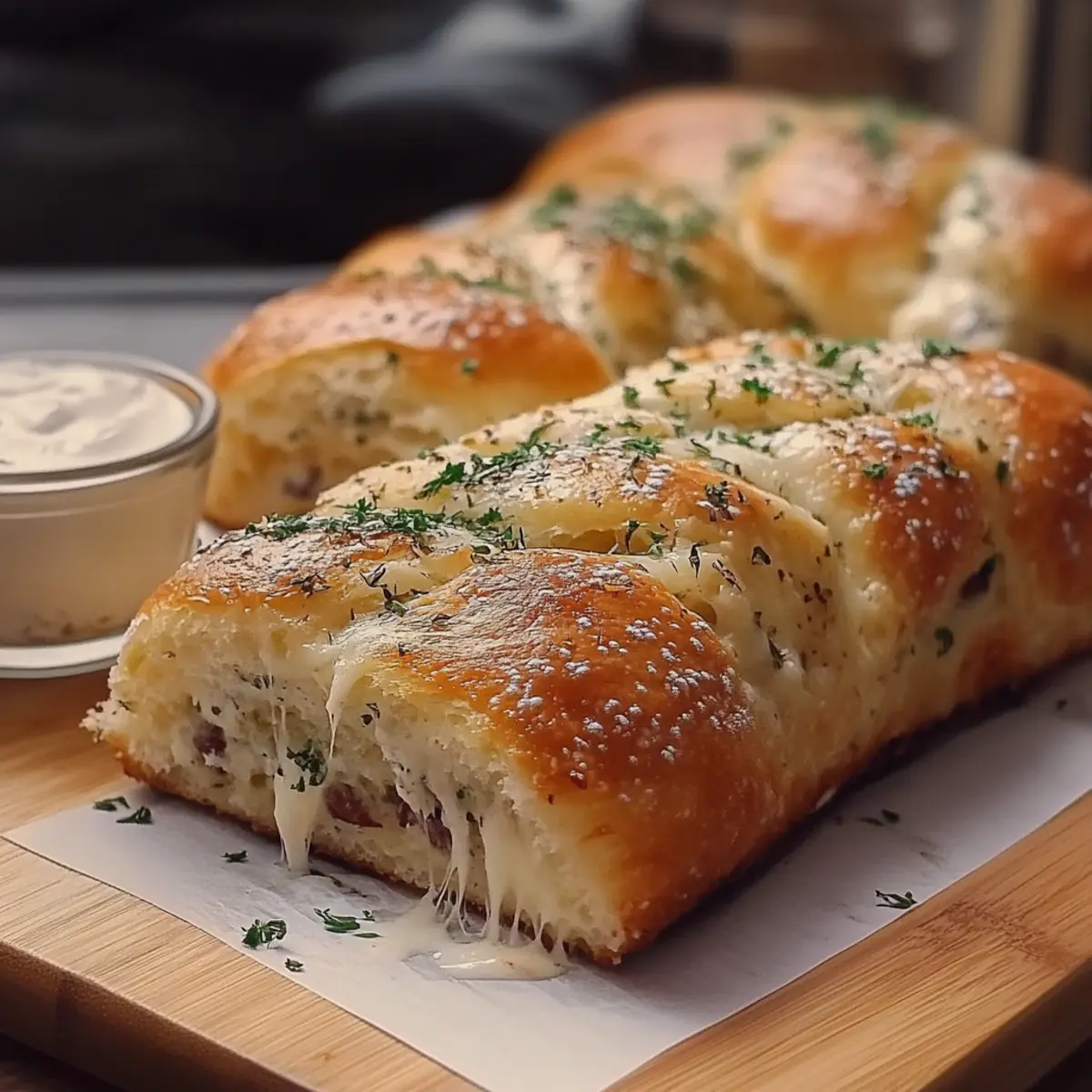 Soft Alfredo Chicken Bread