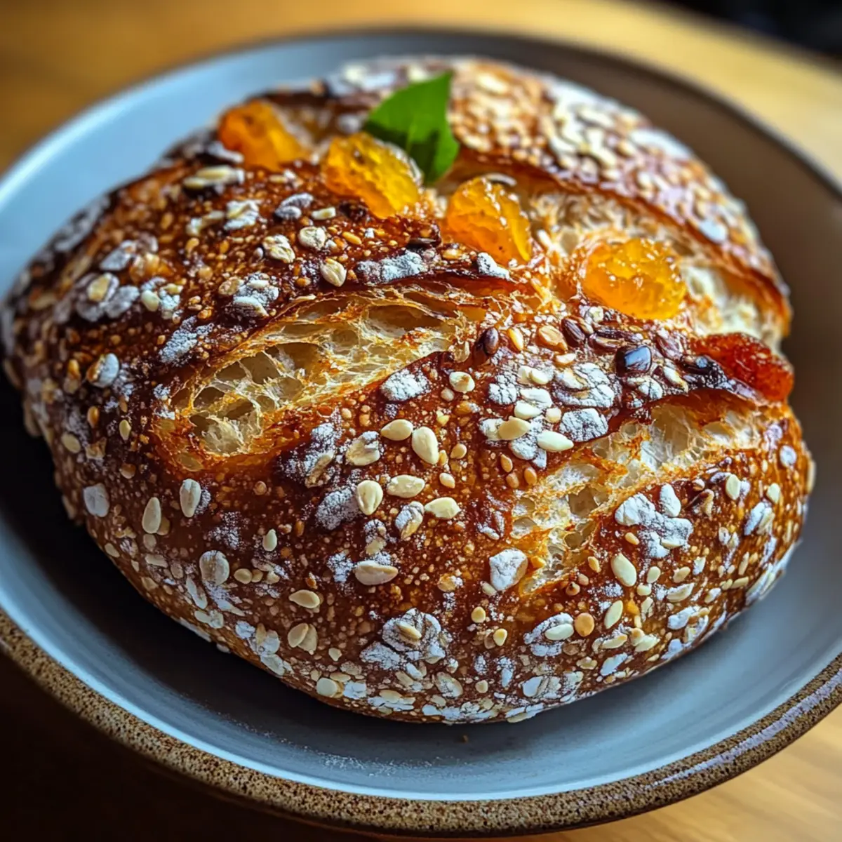 Soft and Chewy Honey Oat Sourdough Bread