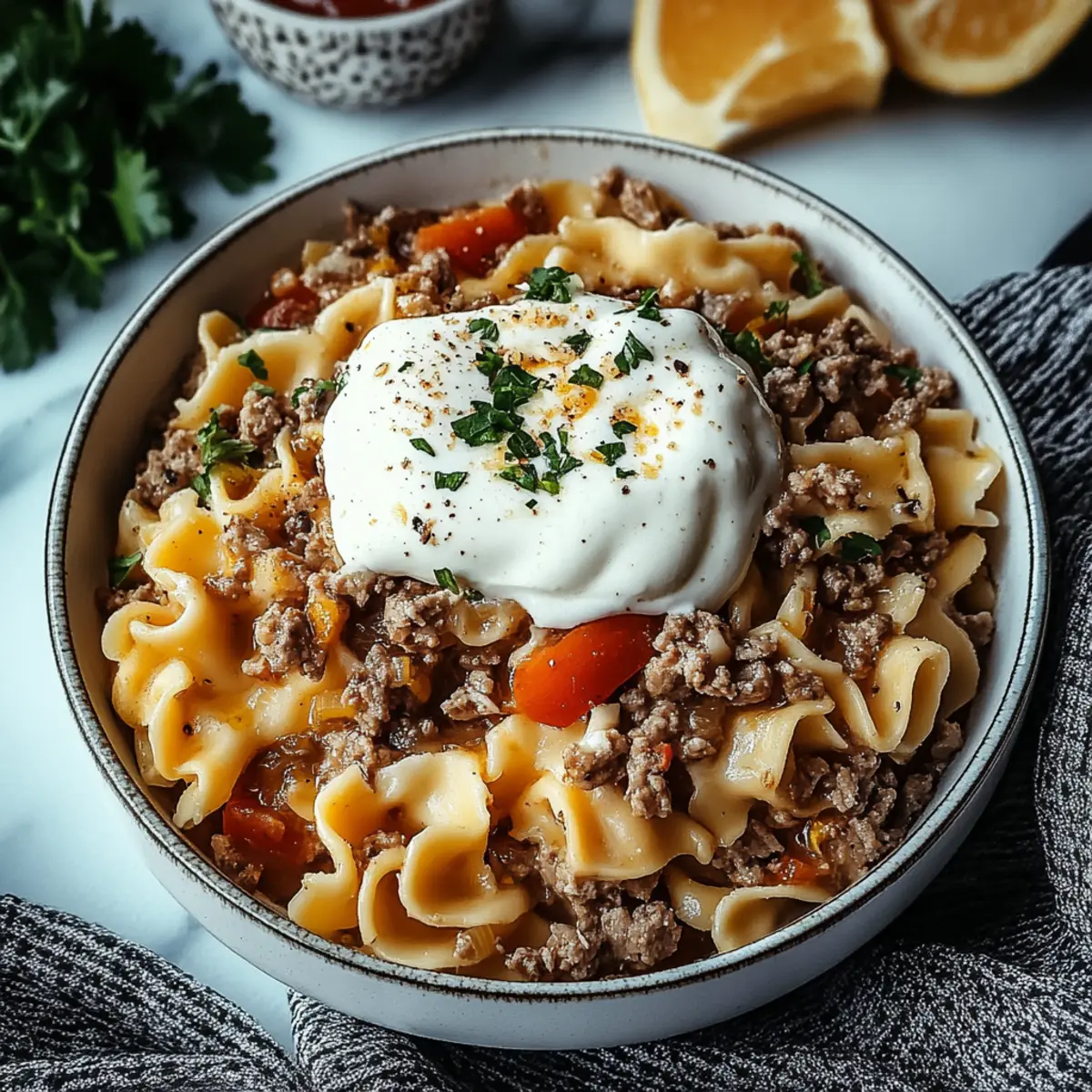 Sour Cream Beef Noodle Casserole