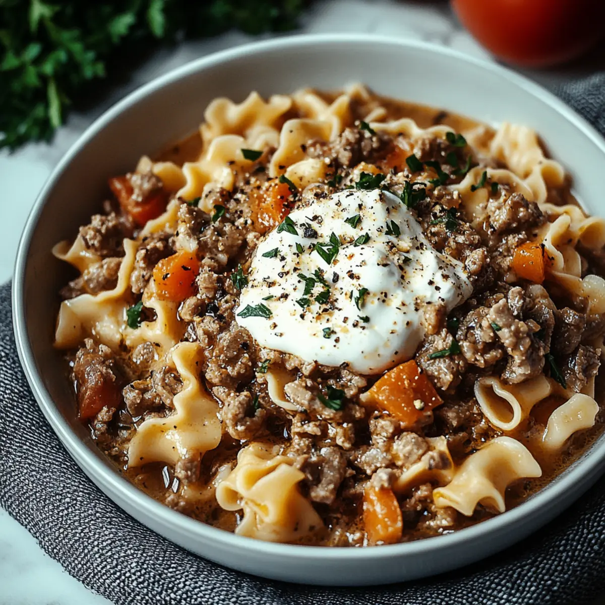 Sour Cream Beef Noodle Casserole