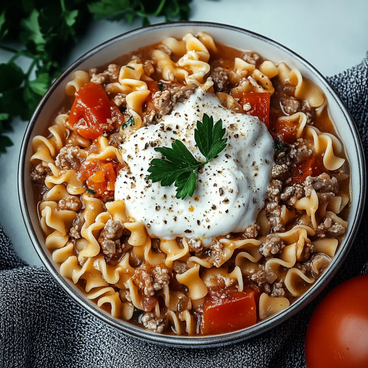 Sour Cream Beef Noodle Casserole