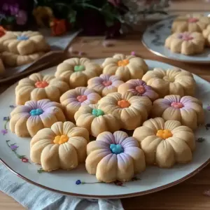 Spring Flower Shortbread Cookies
