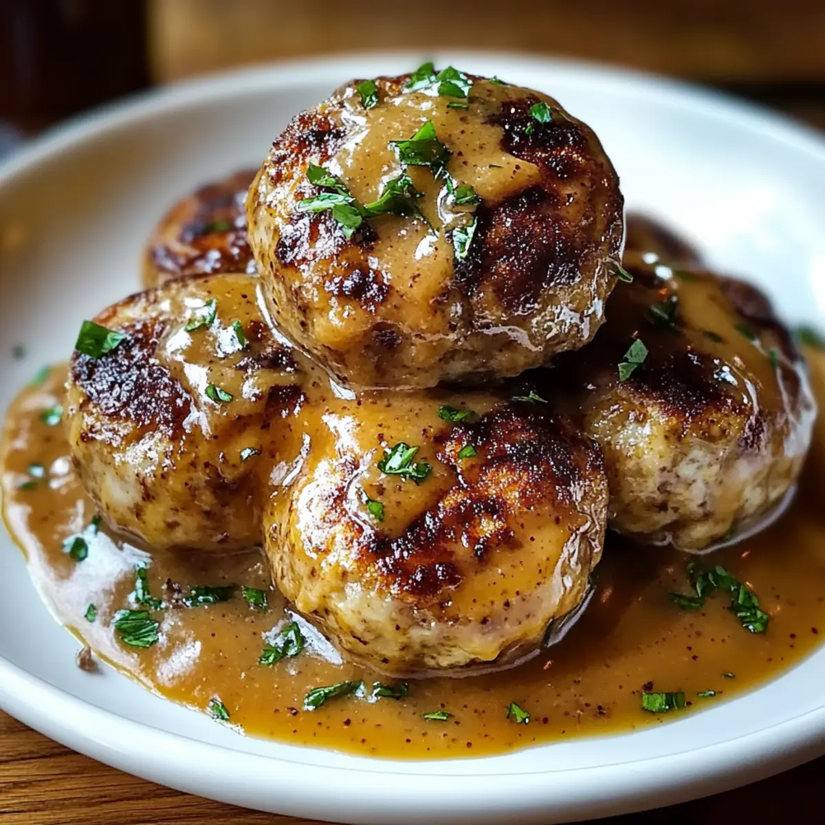 Stuffed Meatballs in Guinness Gravy