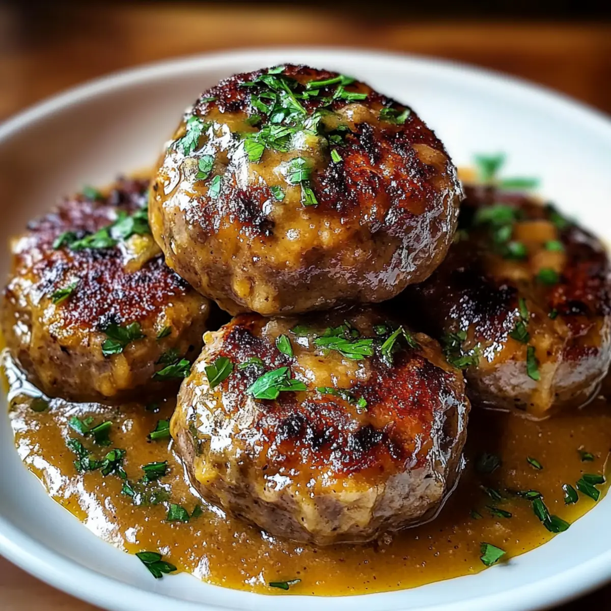 Stuffed Meatballs in Guinness Gravy