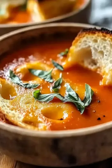 Tomato Soup with Grilled Cheese