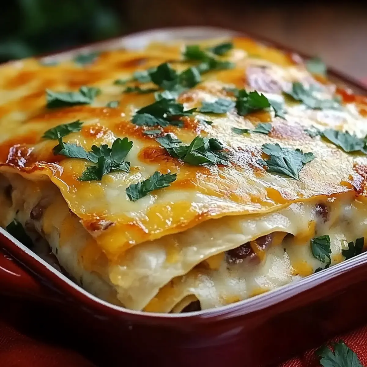 White Chicken Enchilada Casserole