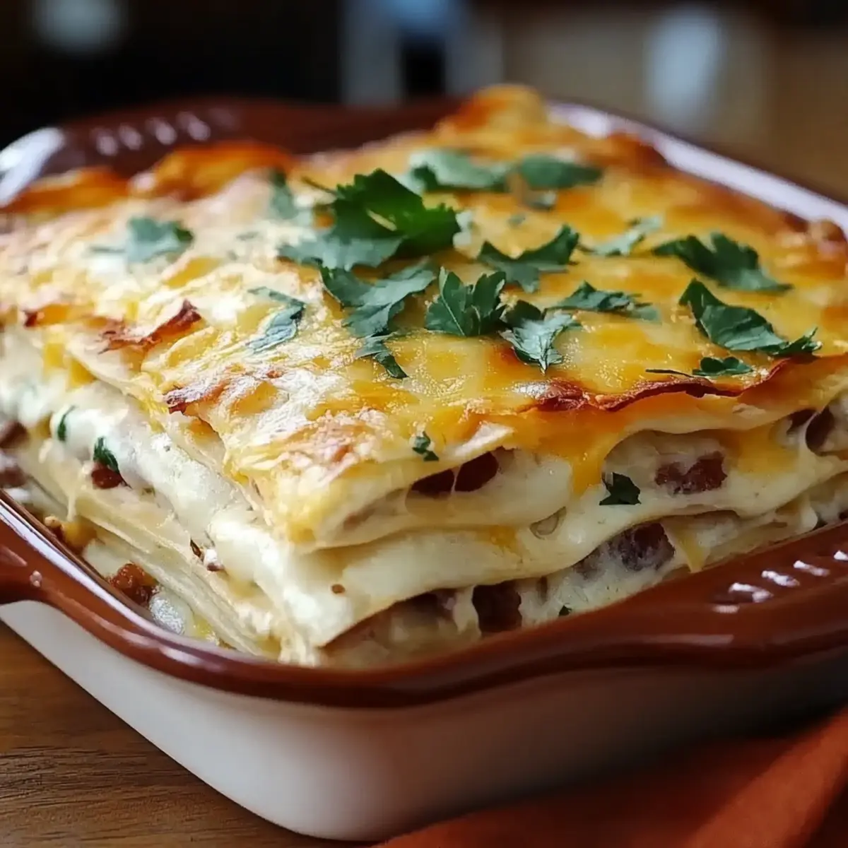 White Chicken Enchilada Casserole