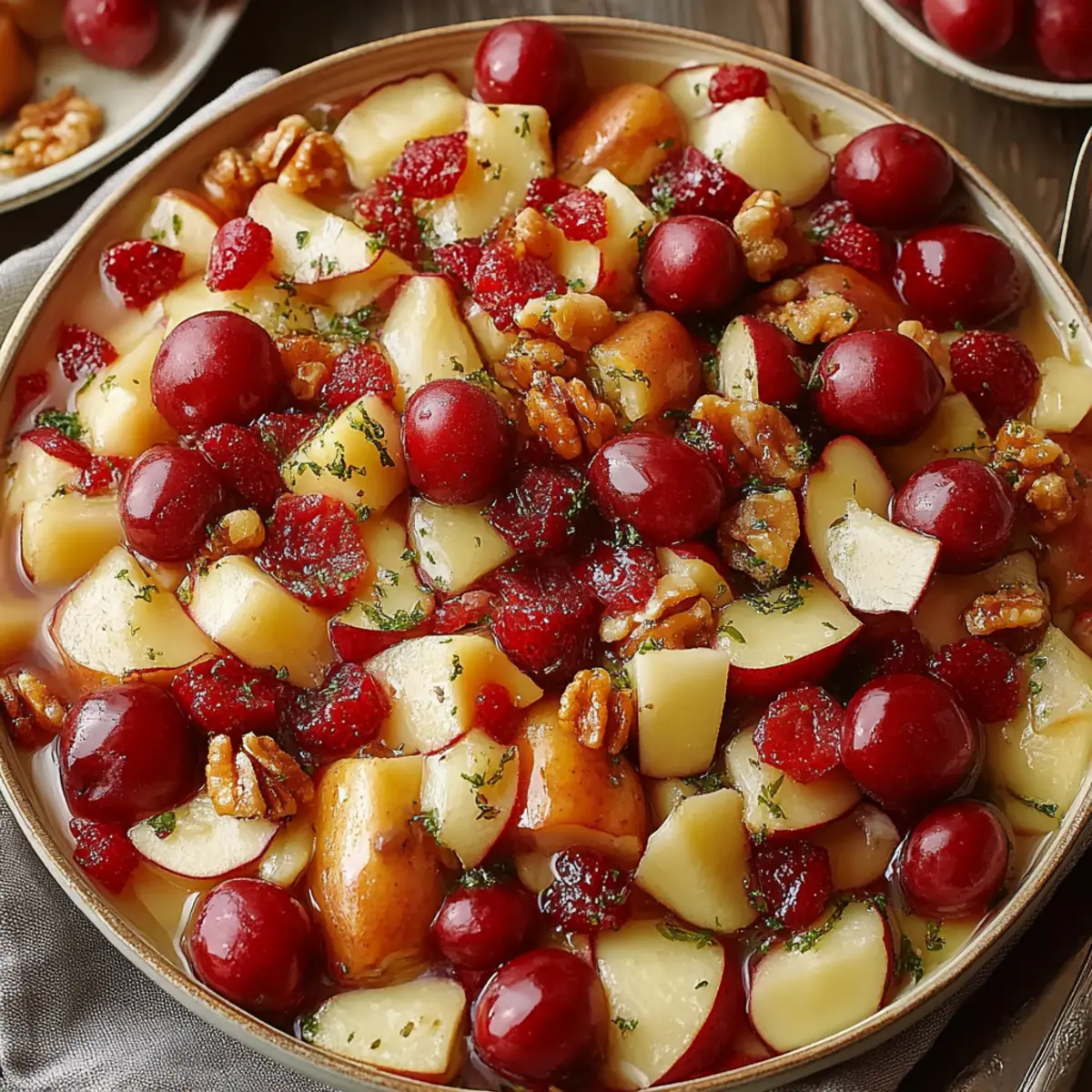 Winter Fruit Salad with Cinnamon Vanilla Dressing
