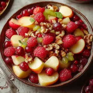 Winter Fruit Salad with Cinnamon Vanilla Dressing