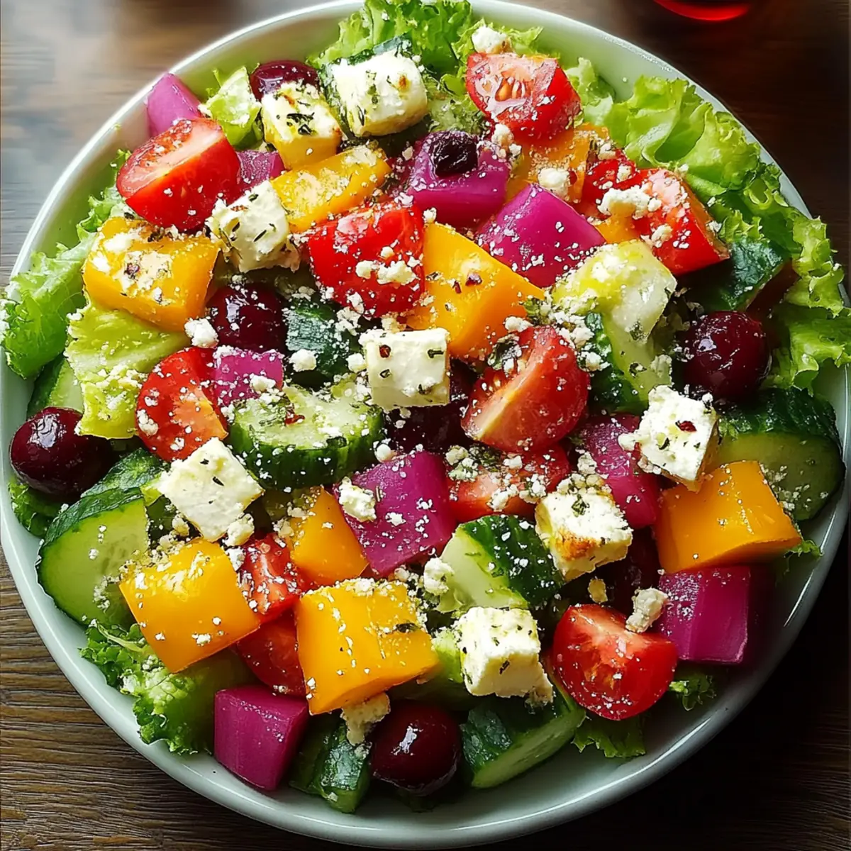 Zesty Crunchy Divorce Salad with Fresh Vegetables