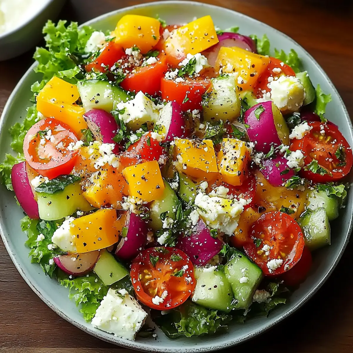 Zesty Crunchy Divorce Salad with Fresh Vegetables