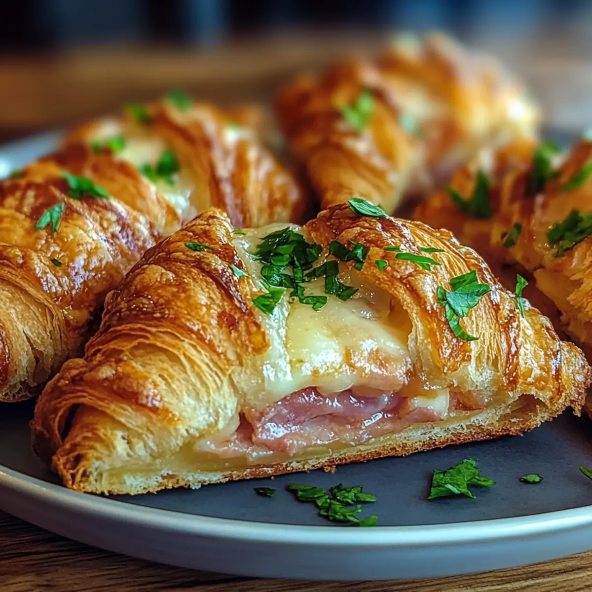 Air Fryer Ham Cheese Croissants