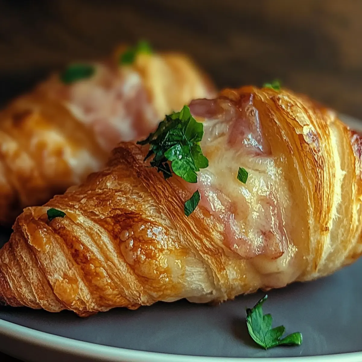Air Fryer Ham Cheese Croissants