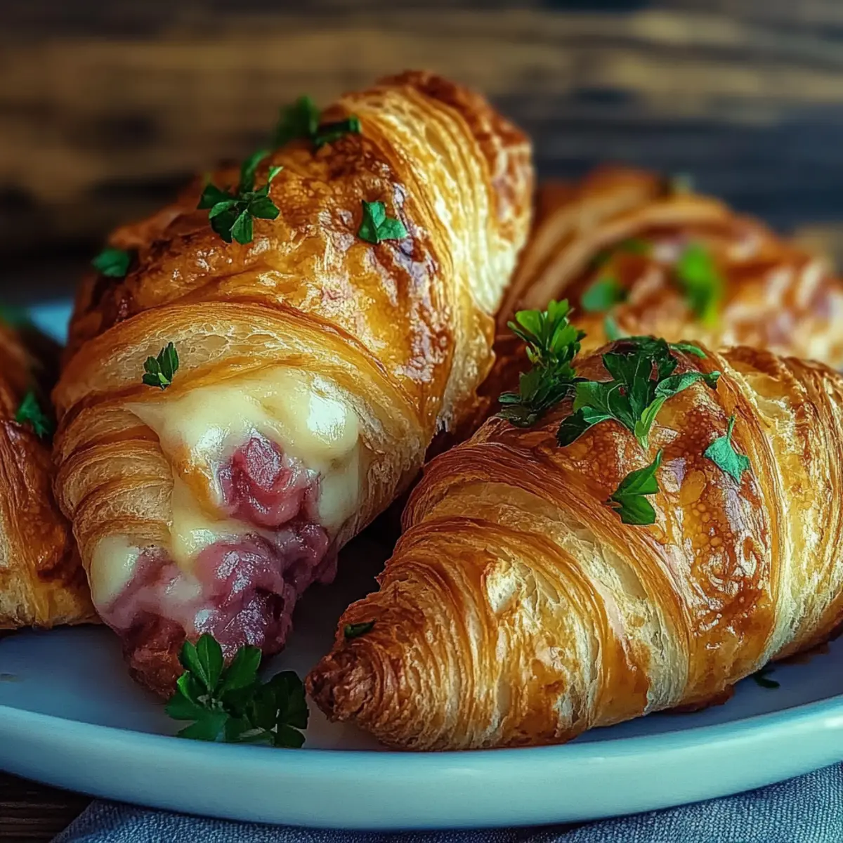 Air Fryer Ham Cheese Croissants